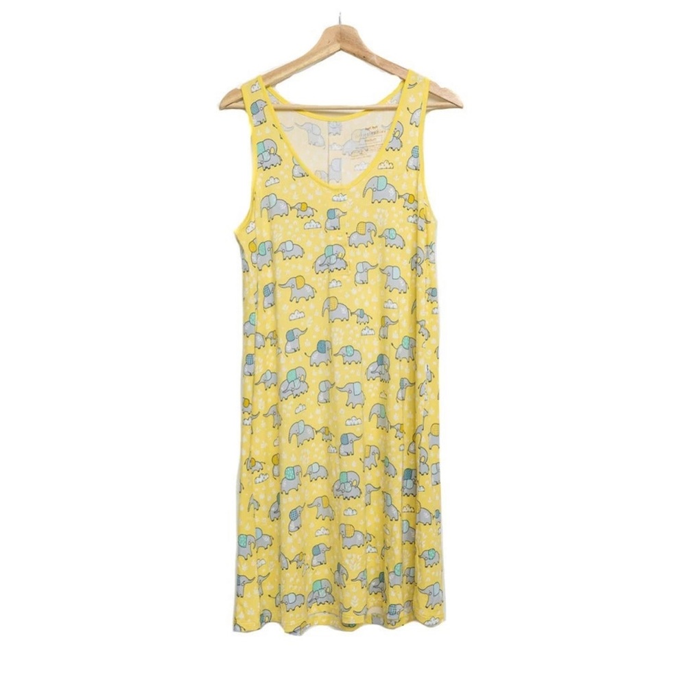 Little Sleepies Yellow Elephant Snuggles Women's Nightgown - XS